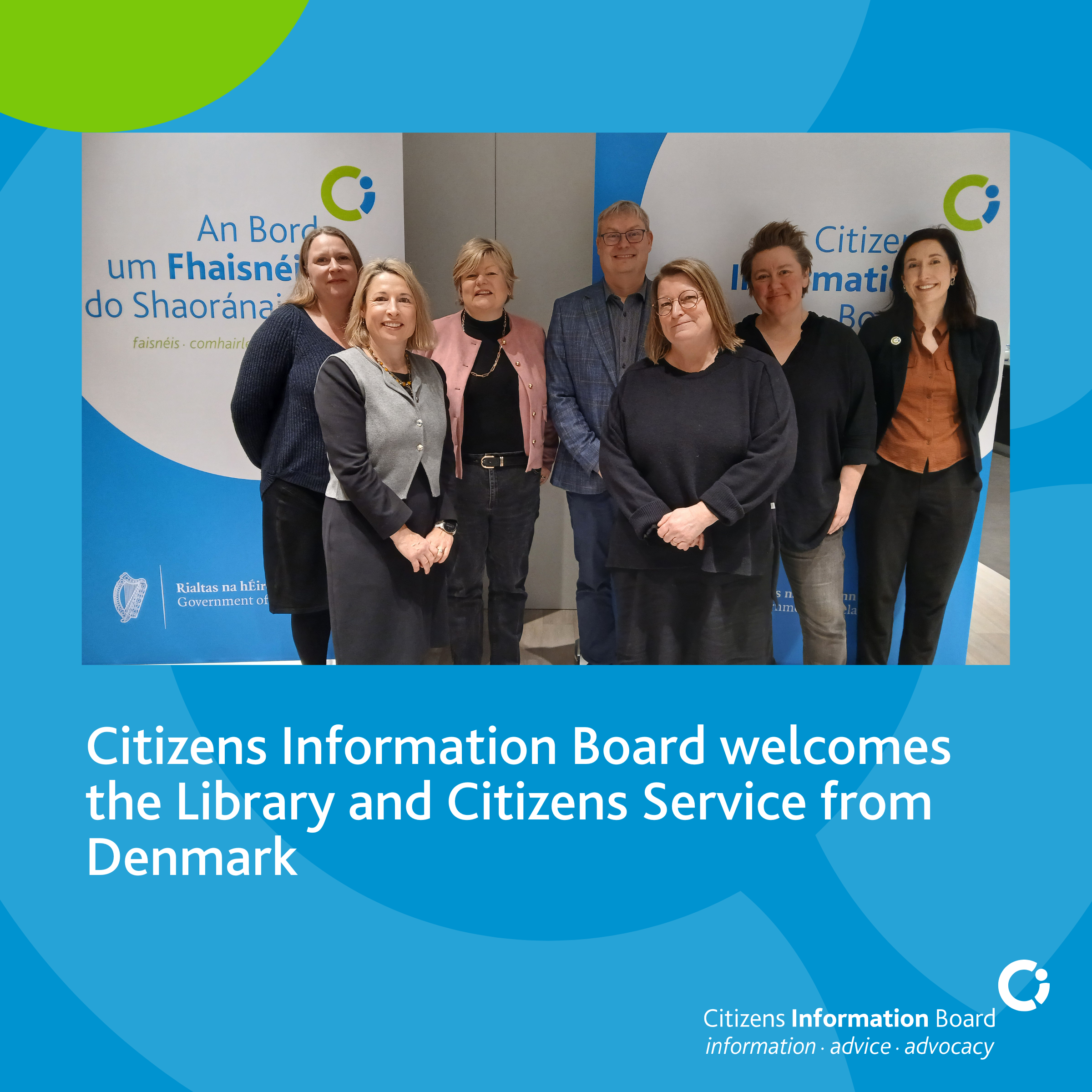 Staff from the Library and Citizens Service, and Citizens Information Board during a recent visit.
